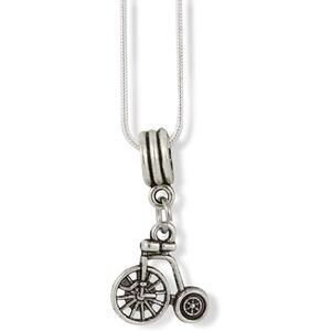 Pennyfarthing Cycle Bicycle Charm Snake Chain Necklace
